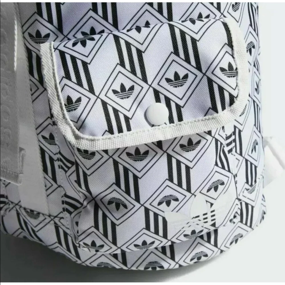 Adidas Women's Originals Utility Mini Backpack Girls Monogram Bags White LP6173 - Picture 4 of 15